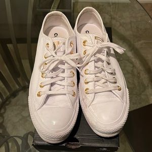 White platform Converse